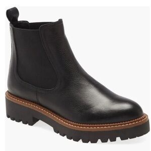 Caslon Black Leather Chelsea Boots 8.5